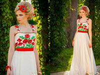 Колоритные свадебные платья в славянском, украинском стиле